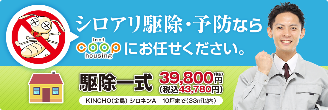 シロアリ駆除・予防ならアイネットコープににお任せください